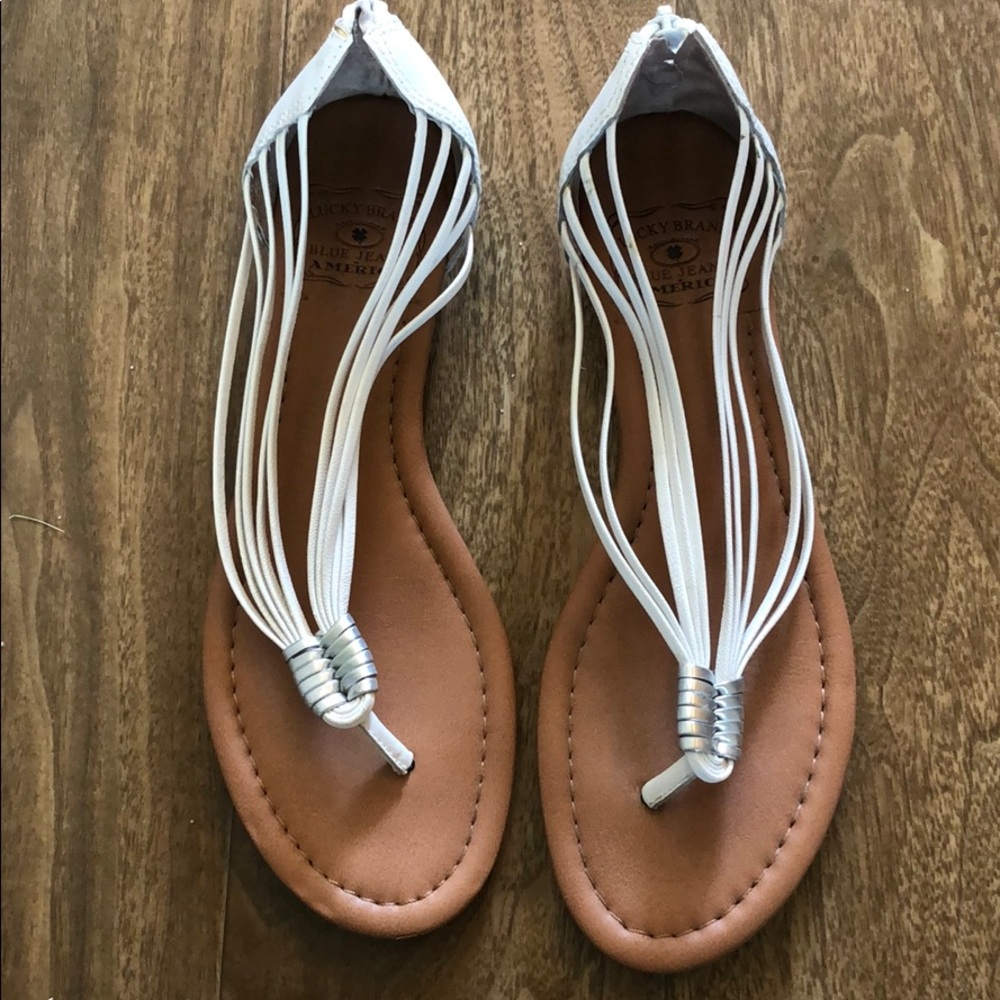 Lucky brand white sandals